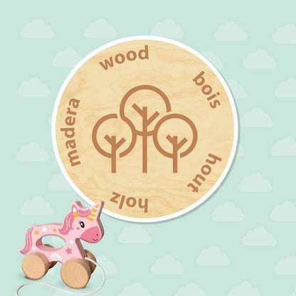 Unicornio de madera 2 en 1